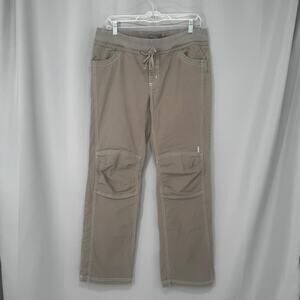 PrAna Pants Womens Large Brown Organic Cotton Double Articulated Knee Gorpcore